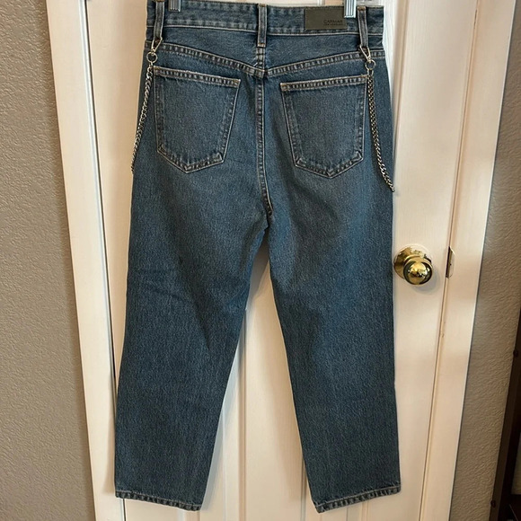 Carmar Denim Women’s (25) High Waist Distressed Chain Straight Leg Jeans - Picture 2 of 7